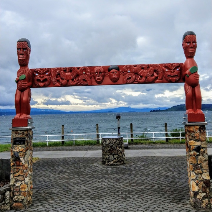 Maori carving in Taupo